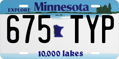 MN license plate 675TYP