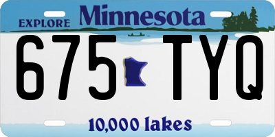 MN license plate 675TYQ