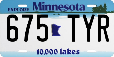 MN license plate 675TYR