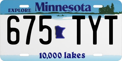 MN license plate 675TYT
