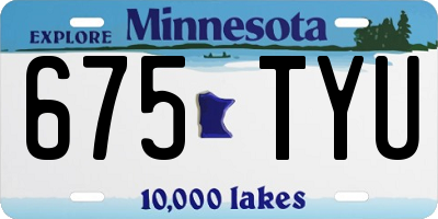 MN license plate 675TYU