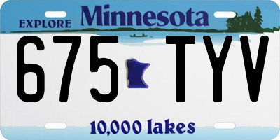 MN license plate 675TYV