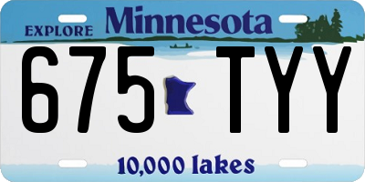 MN license plate 675TYY