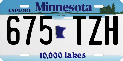 MN license plate 675TZH
