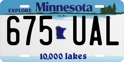 MN license plate 675UAL