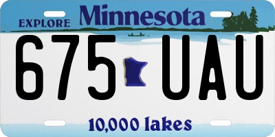 MN license plate 675UAU