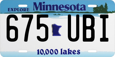 MN license plate 675UBI