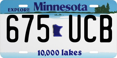 MN license plate 675UCB