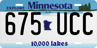 MN license plate 675UCC