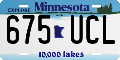 MN license plate 675UCL