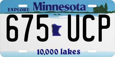 MN license plate 675UCP