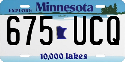 MN license plate 675UCQ