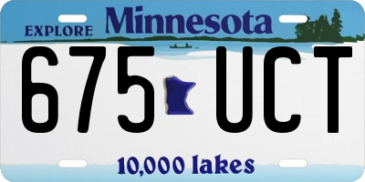 MN license plate 675UCT