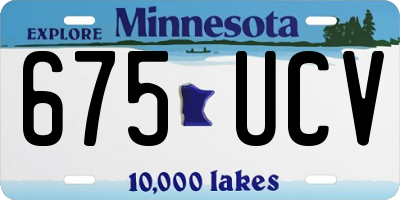 MN license plate 675UCV