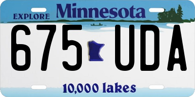 MN license plate 675UDA