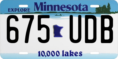 MN license plate 675UDB