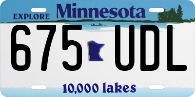 MN license plate 675UDL