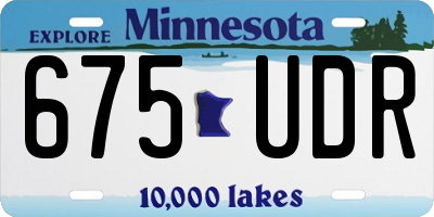 MN license plate 675UDR