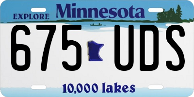 MN license plate 675UDS