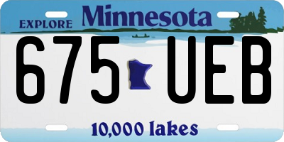 MN license plate 675UEB