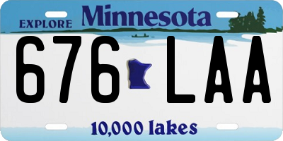 MN license plate 676LAA