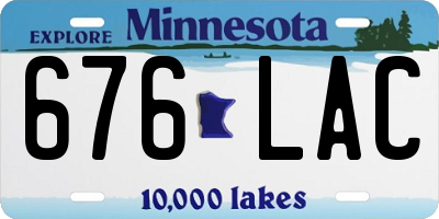 MN license plate 676LAC