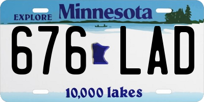 MN license plate 676LAD