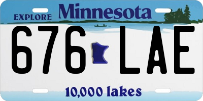 MN license plate 676LAE