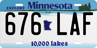 MN license plate 676LAF