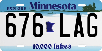 MN license plate 676LAG