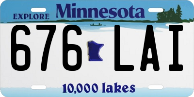 MN license plate 676LAI