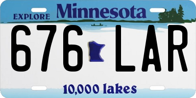 MN license plate 676LAR
