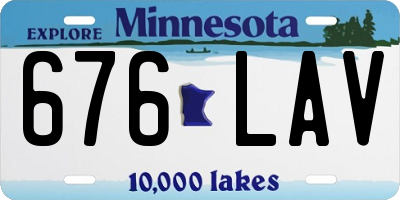MN license plate 676LAV