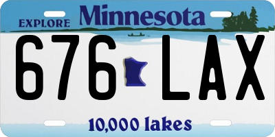 MN license plate 676LAX