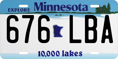 MN license plate 676LBA
