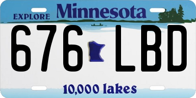 MN license plate 676LBD