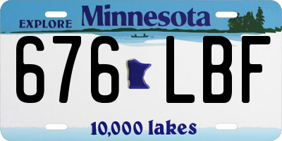 MN license plate 676LBF