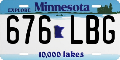 MN license plate 676LBG