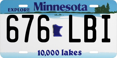 MN license plate 676LBI