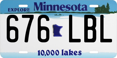 MN license plate 676LBL