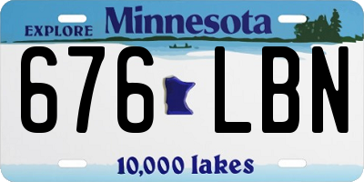 MN license plate 676LBN