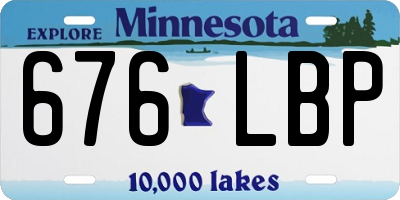 MN license plate 676LBP