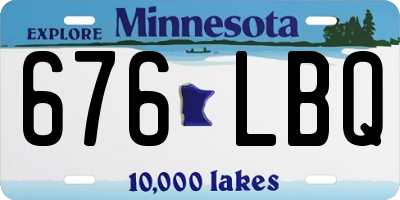 MN license plate 676LBQ