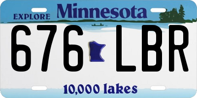 MN license plate 676LBR