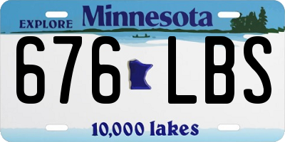 MN license plate 676LBS