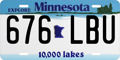 MN license plate 676LBU