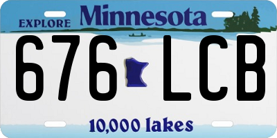 MN license plate 676LCB
