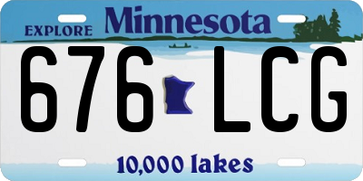 MN license plate 676LCG