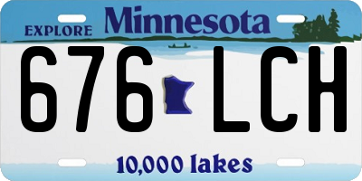 MN license plate 676LCH