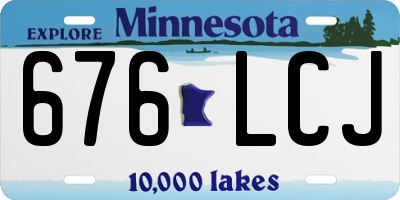 MN license plate 676LCJ
